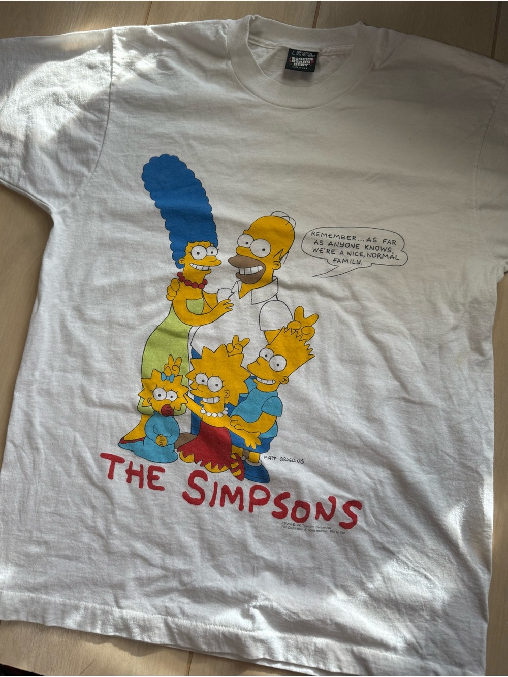 The Simpsons Graphic Tee - Vintage Screen Stars FamilY Photo
